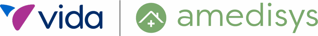 The Vida / Amedisys logo lockup