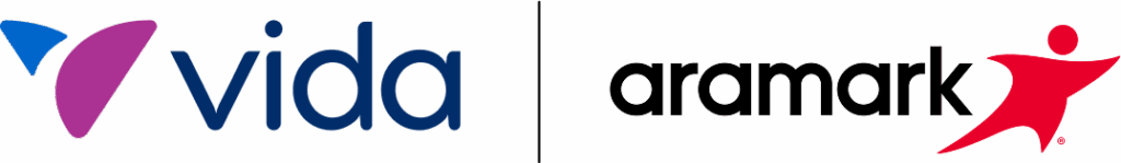 The logos for Vida Health and Aramark